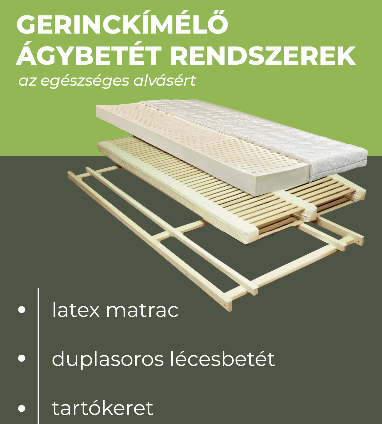 Gerinckímélő ágybetétrendszerünk
